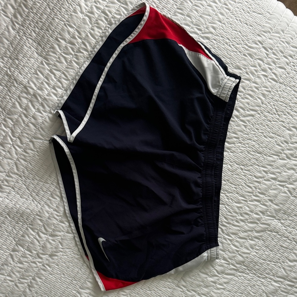 Nike Women's Athletic Shorts - Black, Red, and White